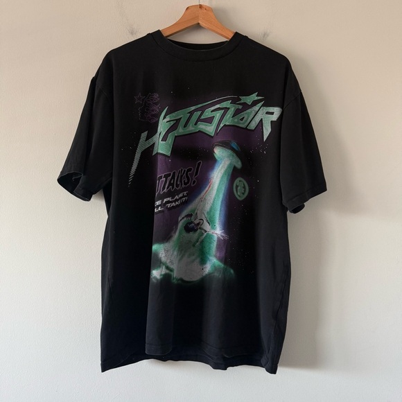 Hellstar T-shirt Mens XL Spellout Alien Attacks We'll Take It Streetwear Graphic